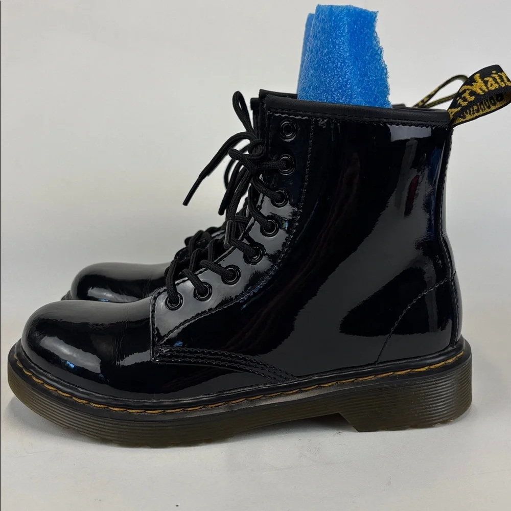 DR MARTENS 1460 8-Eye Patent Boot Black Kids Size 2